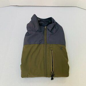 Mens Izod Performance Fleece Vest Size XL OliveGreen/Gray